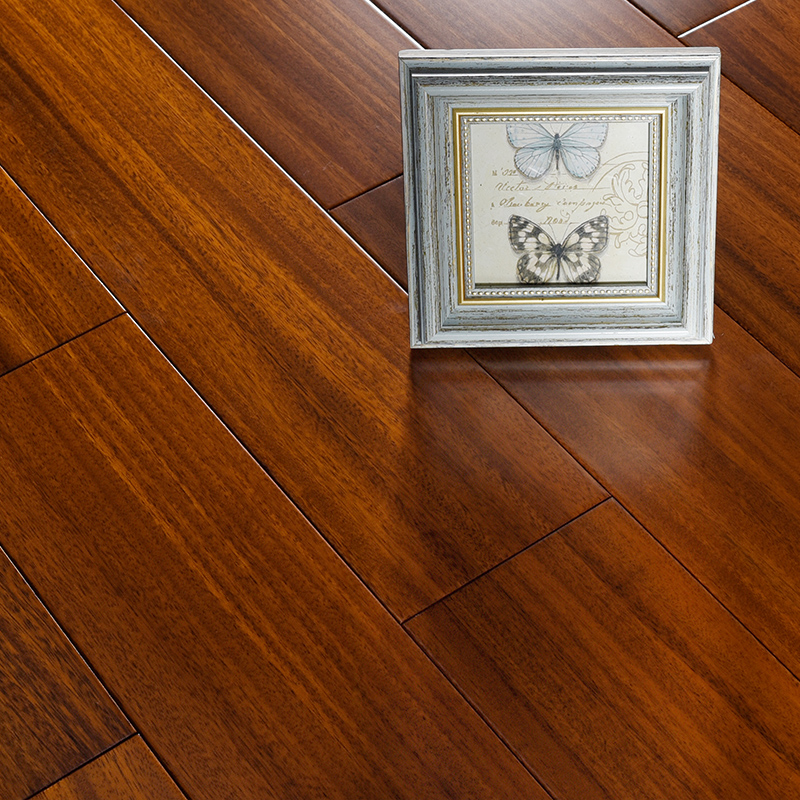 Natural OKAN wood 18mm Free Sample Easy Installation Solid Hardwood Flooring